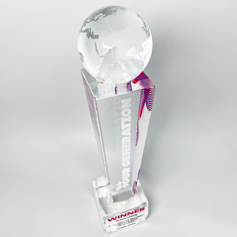 Кубок наградной стеклянный «WINNER | OUR GENERATION»