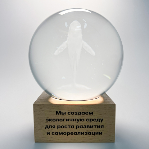 Награда для Альфа-Банка выполнена с 3D-гравировкой внутри