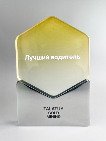 Статуэтка из стекла и металла «Лучший водитель года»