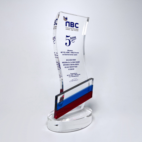 Награда из стекла "За профессионализм"- 101
