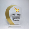 Награда из стекла  для ГРАН ПРИ  фестиваля "Салютовские стрижи"